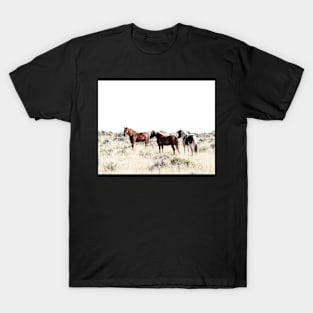 Horses, Horse print, Horse art, Wall art, Wall decor, Trendy print, Animal print, Interior T-Shirt